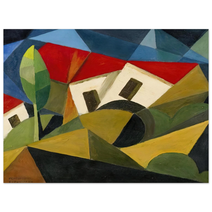 Enrico Prampolini - LANDSCAPE 1918 75x100 cm / 30x40inches Fine Art Poster