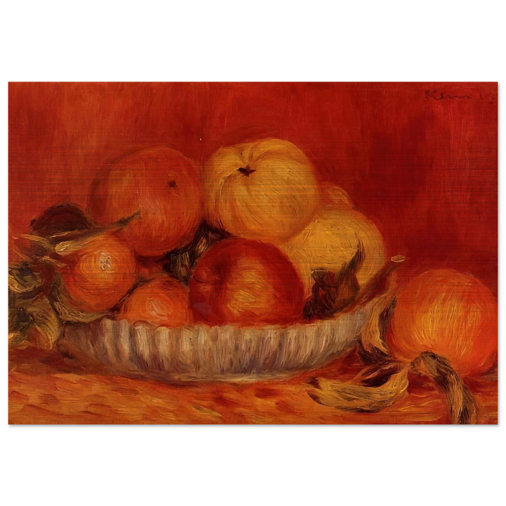 Still Life with Apples and Oranges - Pierre-Auguste Renoir Brushed Aluminum Print - 70x100 cm / 28x40 inches | Pierre-Auguste Renoir Aluminum Print | Pierre-Auguste Renoir Prints