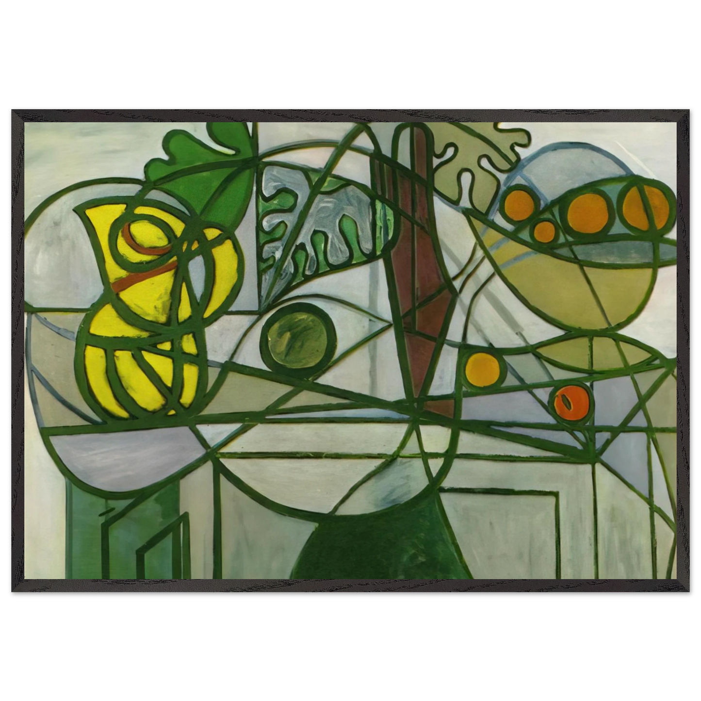 STILL LIFE N4 - Pablo Picasso Framed Art Print – Black Wooden Frame - Default Title - -Framed Art Print