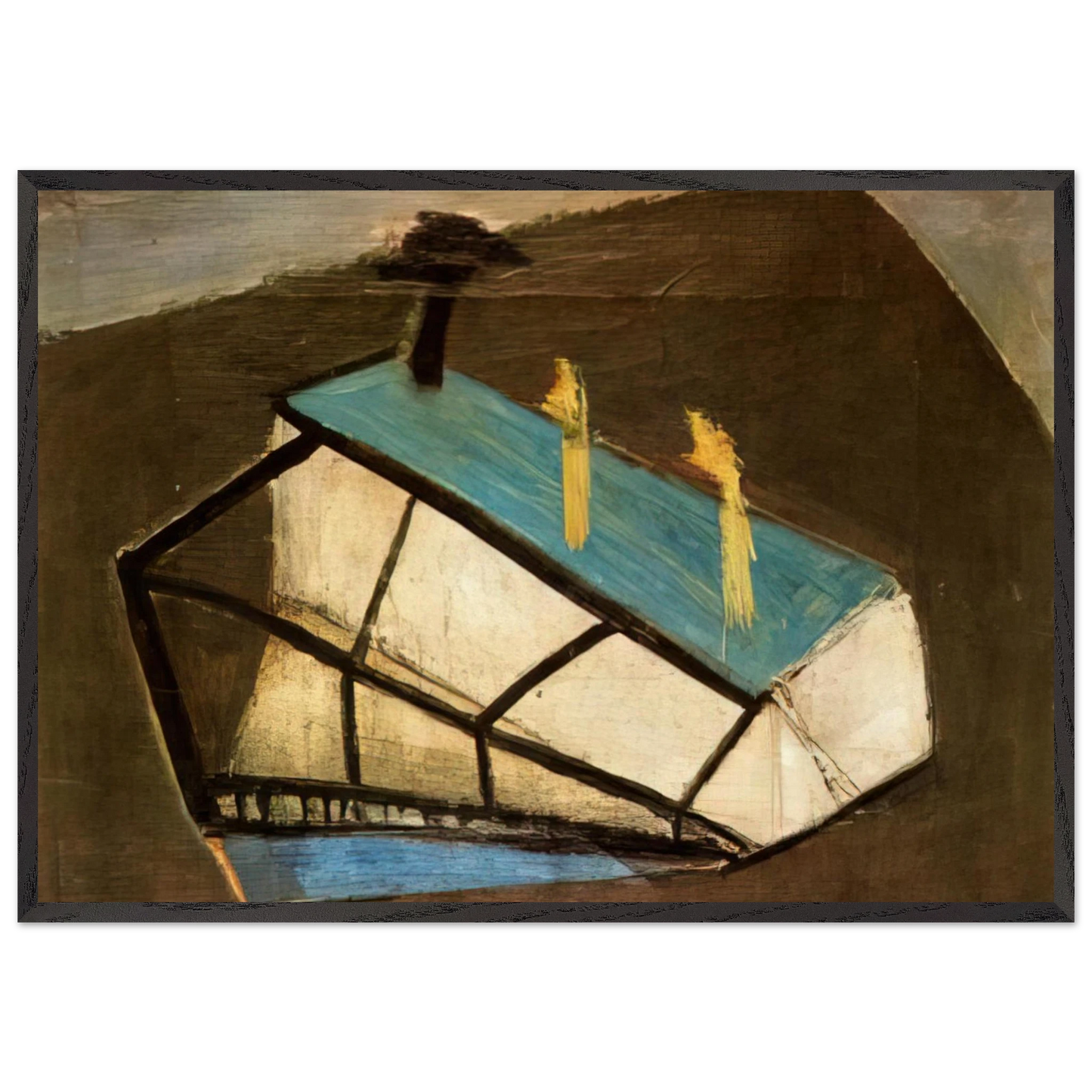 Cedar - 1932 - Maria Helena Vieira da Silva 70x100 cm / 28x40 inches Framed Art Print – Black Wooden Frame