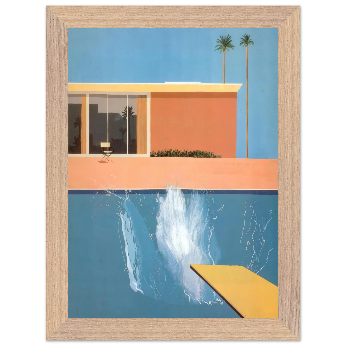 David Hockney - David Hockney Wall art - 60x80 cm / 24x32 Inches - Premium Wooden Framed Poster With Fine Art Paper - Black frame