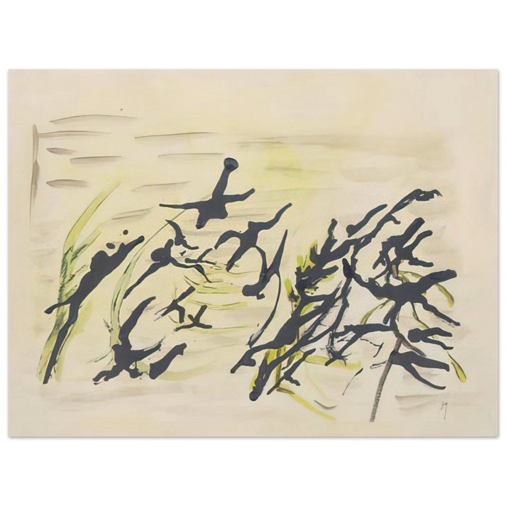 Henri Michaux - COMPOSITION 1 75x100 cm / 30x40inches Fine Art Poster