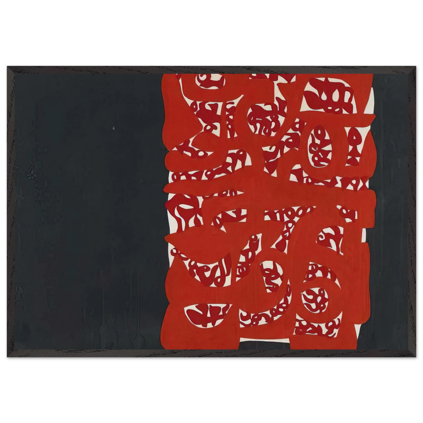 Rettangolo rosso - 1960 - Carla Accardi Framed Art Print – Black Wooden Frame - Default Title - -Framed Art Print