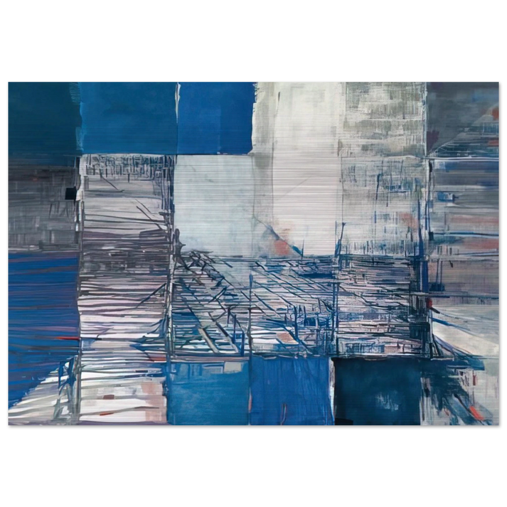 Dislocation du labyrinthe - Tachisme - Maria Helena Vieira da Silva Brushed Aluminum Print - 70x100 cm / 28x40 inches | Maria Helena Vieira da Silva Aluminum Print | Maria Helena Vieira da Silva Prints