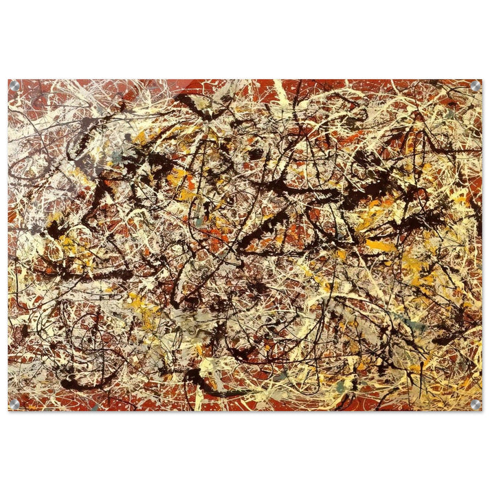 MURAL ON INDIAN RED GROUND 1950 - Jackson Pollock Acrylic Print - 70x100 cm / 28x40″ inches