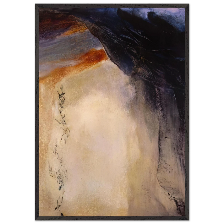 21 08 1995 1995 - Zao Wou-Ki 70x100 cm / 28x40 inches Framed Art Print – Black Wooden Frame