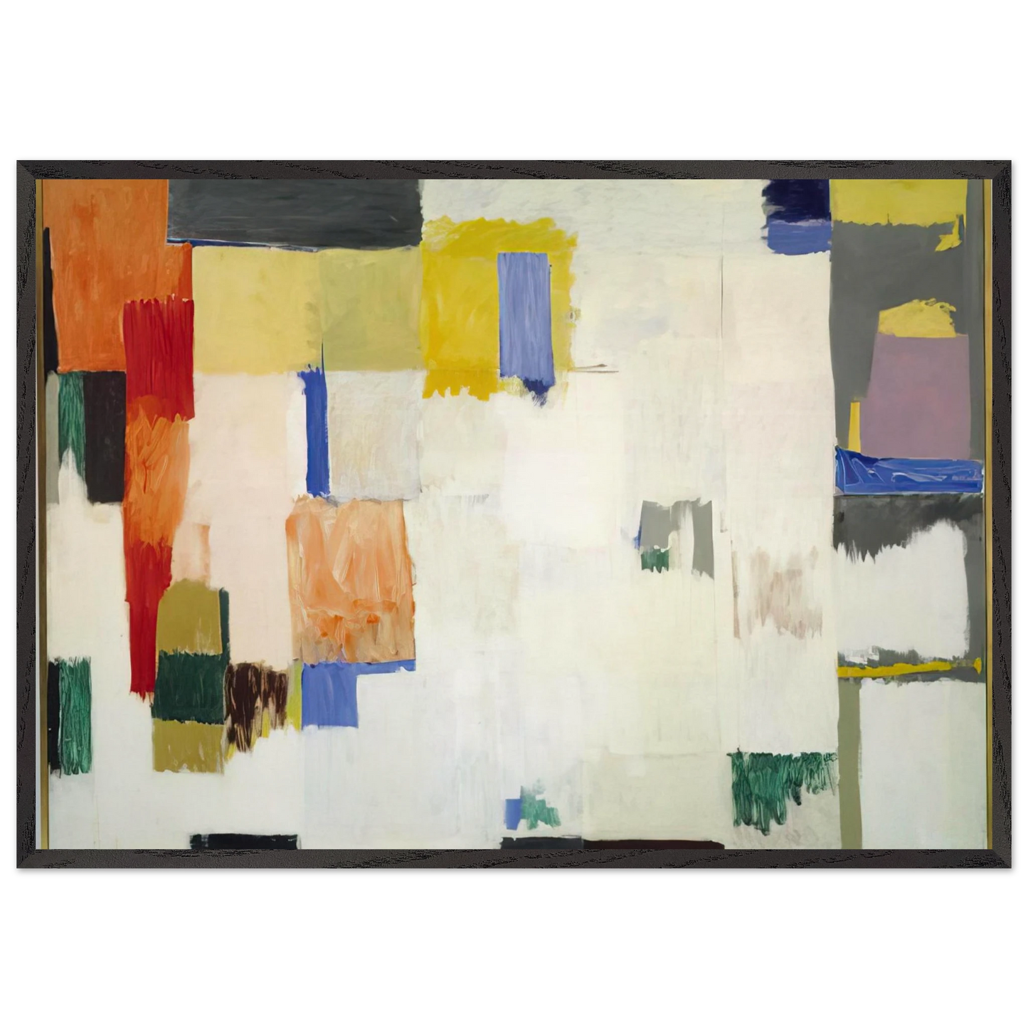 Untitled - 1956 N7 - Giorgio Cavallon 70x100 cm / 28x40 inches Framed Art Print – Black Wooden Frame