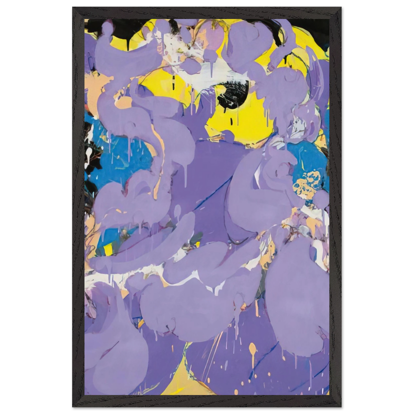 Helen Frankenthaler - Untitled - 1978 Wall art - 21x29.7 cm / 8x12" - Premium Wooden Framed Poster With Fine Art Paper - Black frame