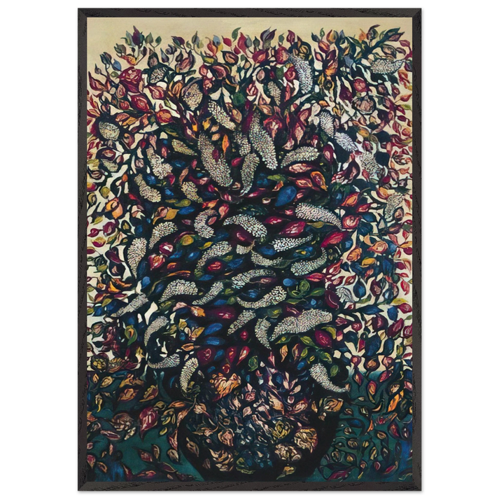 Fleurs et fruits - 1920 - Seraphine Louis 70x100 cm / 28x40 inches Framed Art Print – Black Wooden Frame