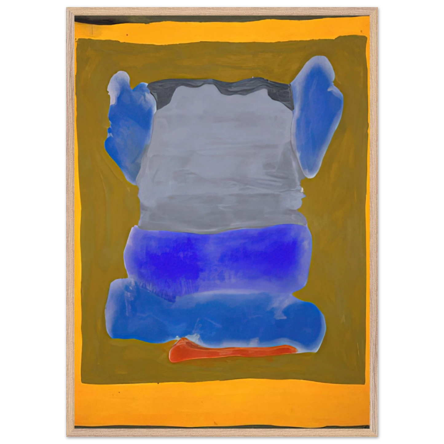 Helen Frankenthaler - Buddha s Court - 1964 Wall art - 60x80 cm / 24x32 inches - Premium Wooden Framed Poster With Fine Art Paper - Black frame