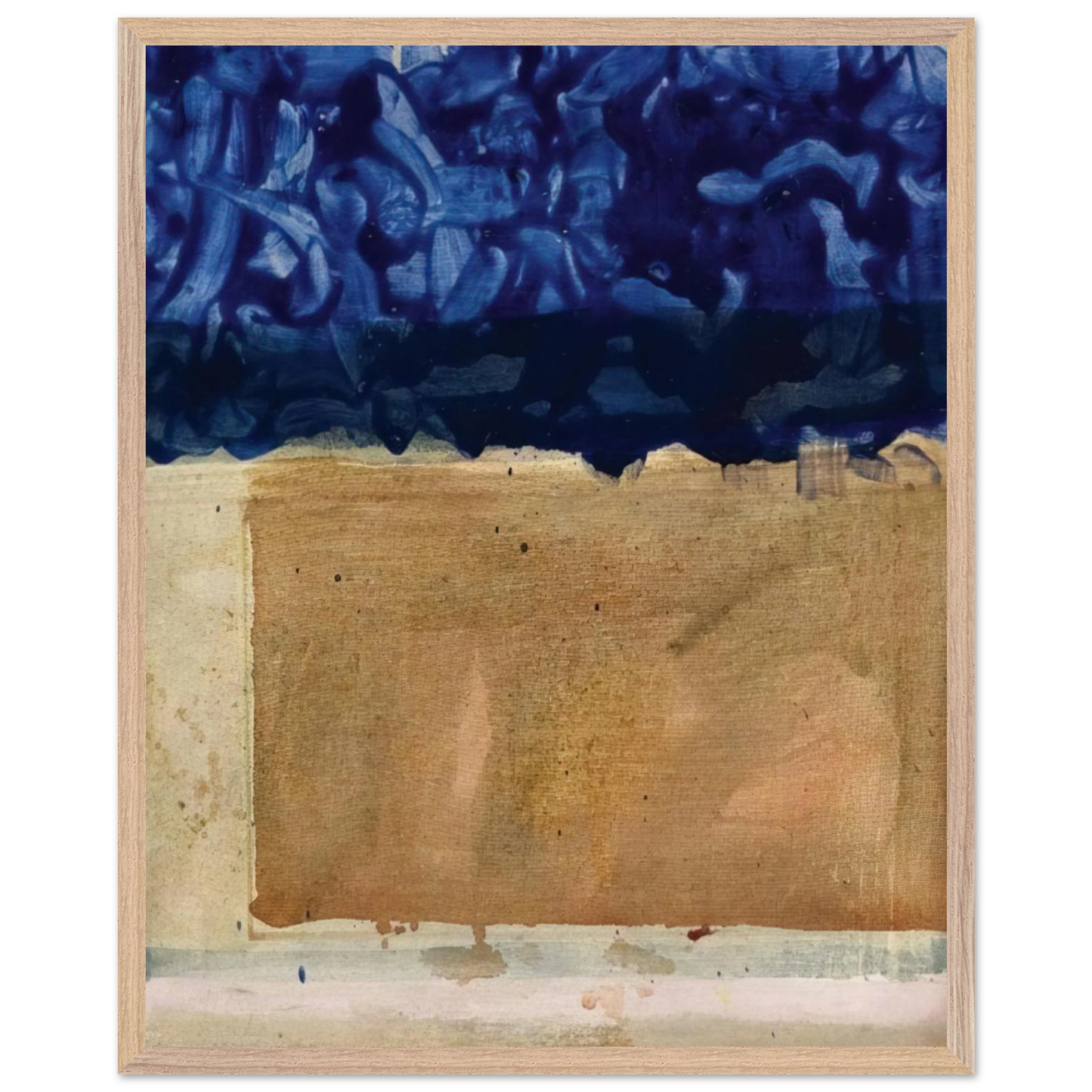 Helen Frankenthaler - Shoreline - 1952 Wall art - 40x50 cm / 16x20 inches - Premium Wooden Framed Poster With Fine Art Paper - Black frame