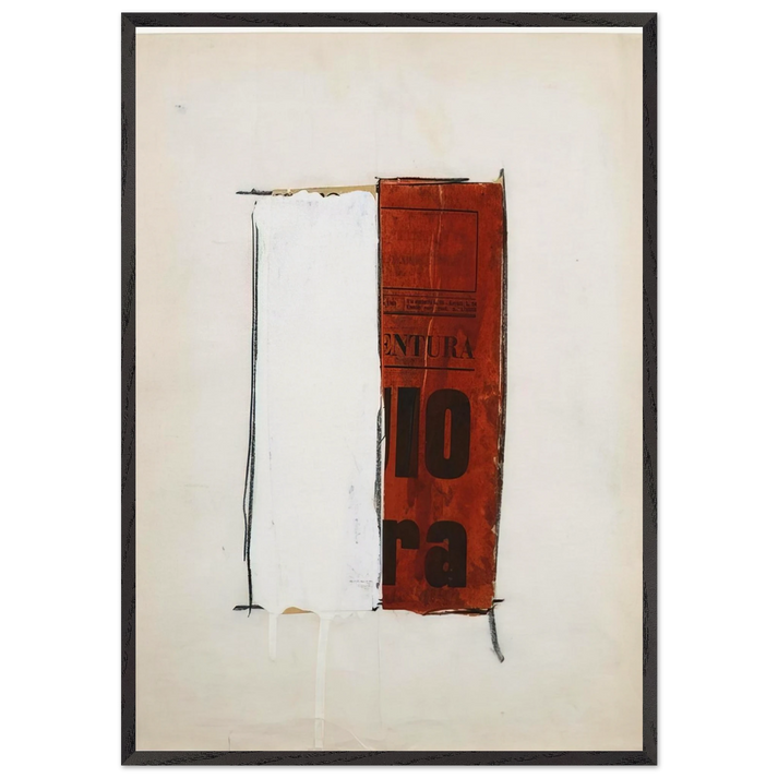 Untitled - 1961 N11 - Mario Schifano 70x100 cm / 28x40 inches Framed Art Print – Black Wooden Frame