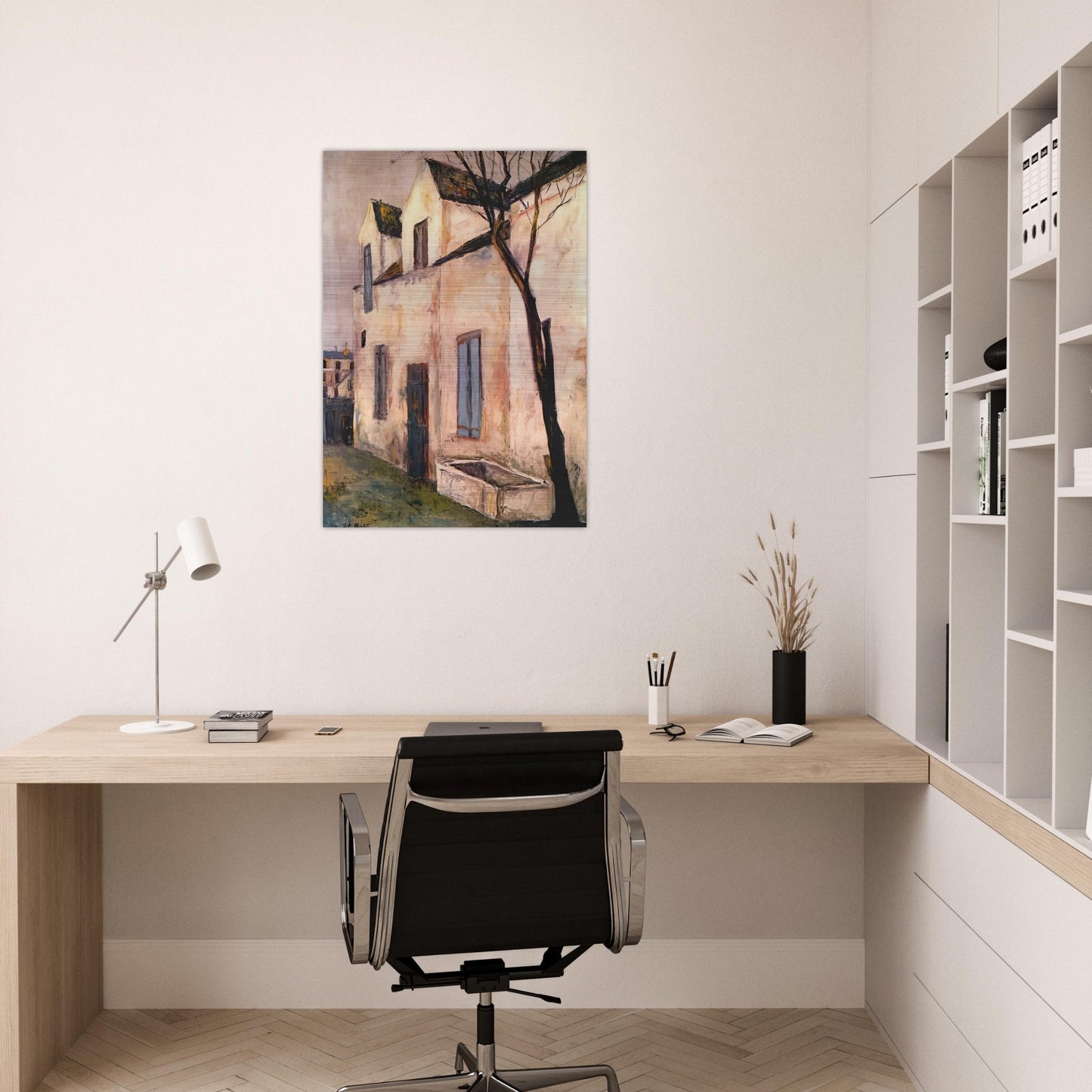 THE DEBRAY FARM - Maurice Utrillo Brushed Aluminum Print - 70x100 cm / 28x40 inches | Maurice Utrillo Aluminum Print | Maurice Utrillo Prints