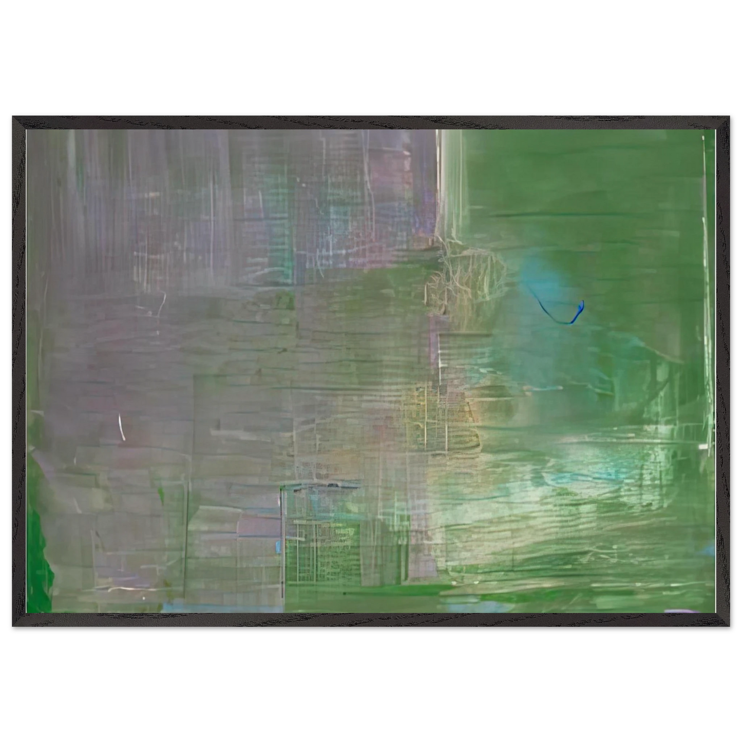 Claudes Message 1976- - Helen Frankenthaler 70x100 cm / 28x40 inches Framed Art Print – Black Wooden Frame