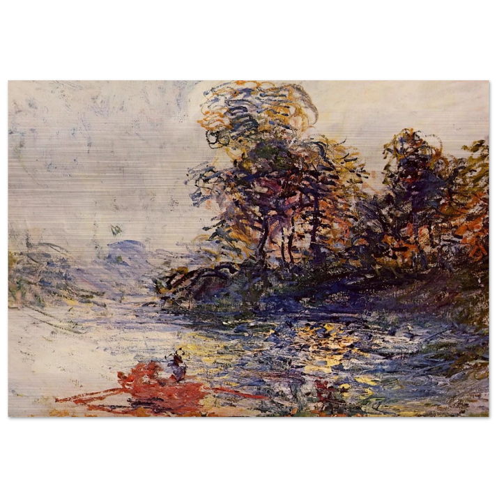 The River - claude monet Brushed Aluminum Print - 70x100 cm / 28x40 inches | claude monet Aluminum Print | claude monet Prints