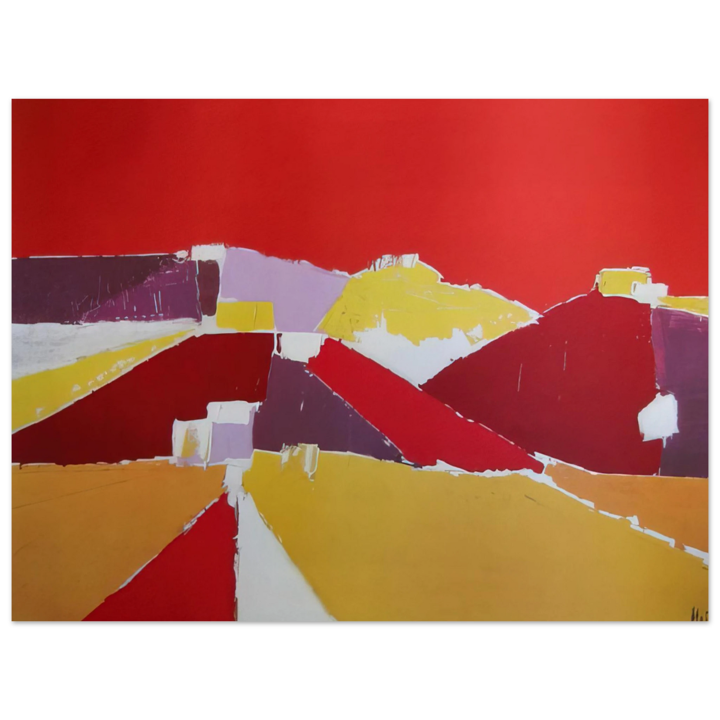 Nicolas de Stael - Agrigente - 1953 Fine Art Poster - 13x18 cm / 5x7 inches