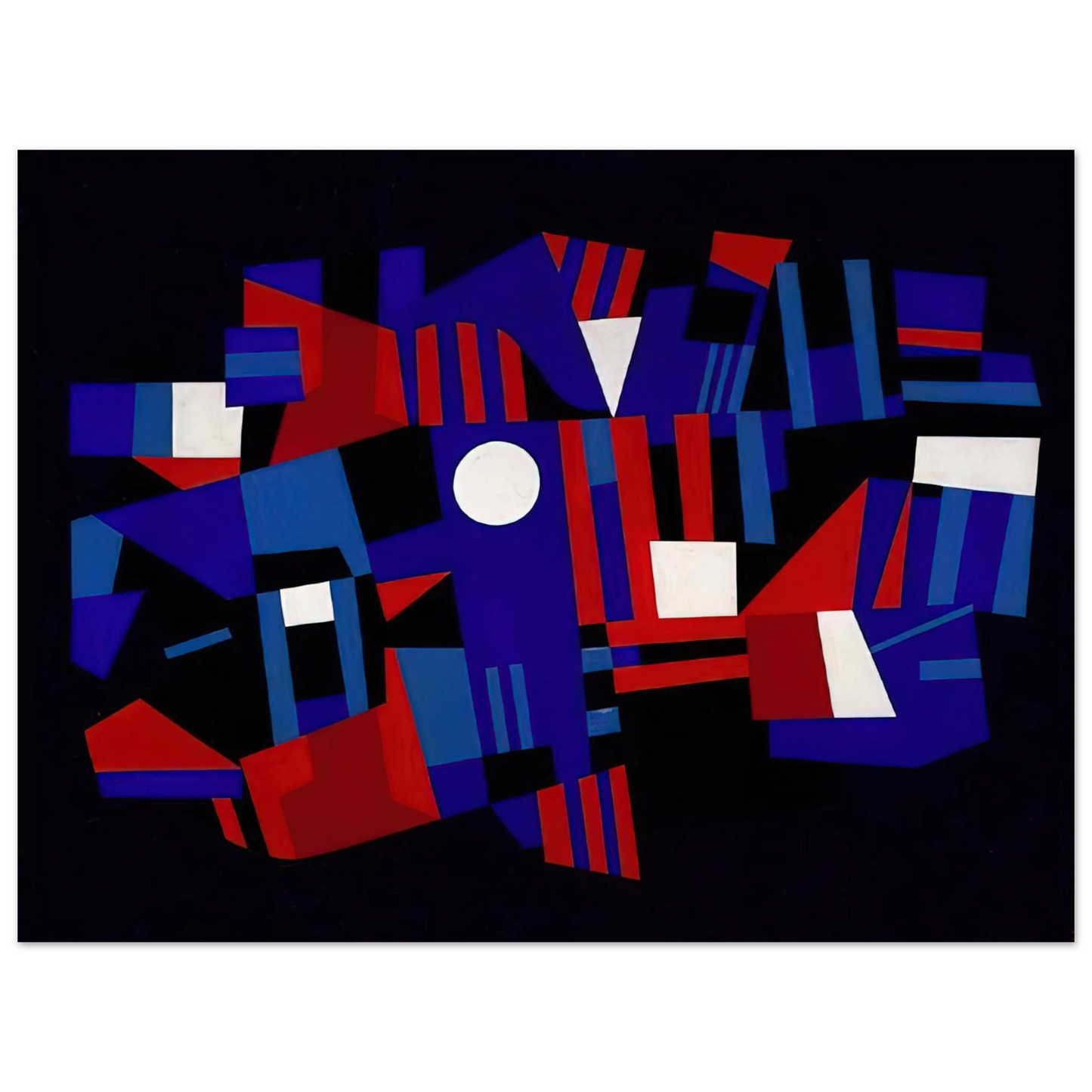 Ad Reinhardt - Red and Blue Composition - 1941 Fine Art Poster - Default Title