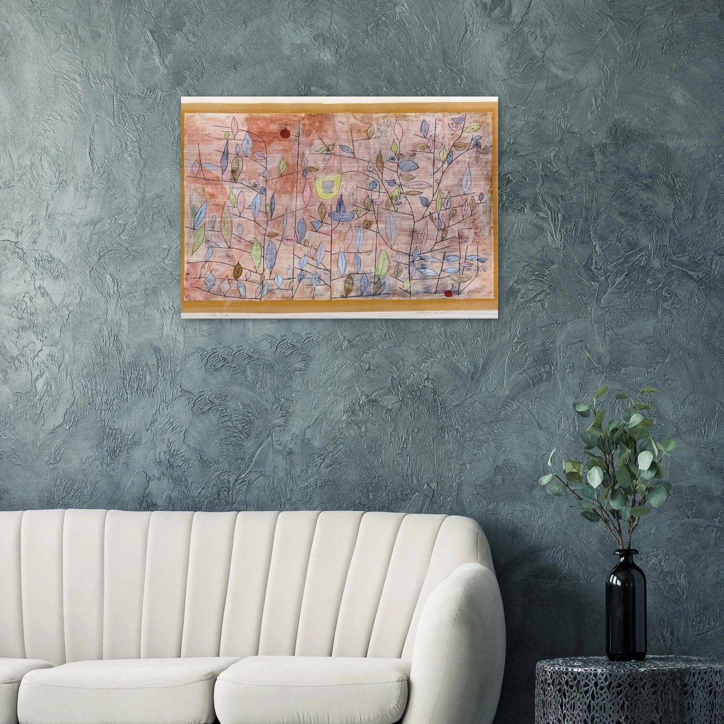 SPARSE FOLIAGE 1934 - Paul Klee Brushed Aluminum Print - 70x100 cm / 28x40 inches | Paul Klee Aluminum Print | Paul Klee Prints