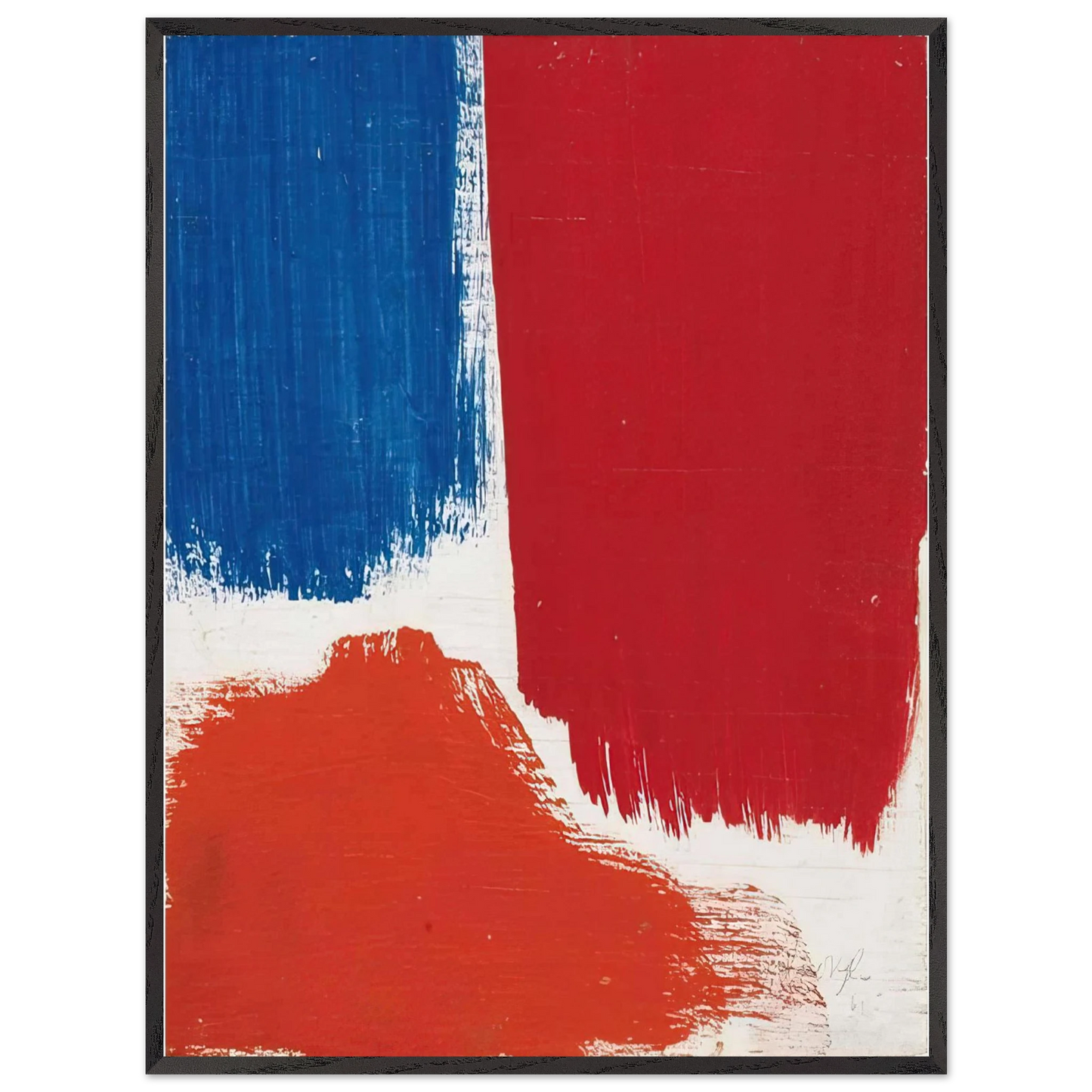 Mark Rothko - Untitled - 1961 Wall Art - 60x80 cm / 24x32 inches - Premium Wooden Framed Poster With Fine Art Paper - Wood frame