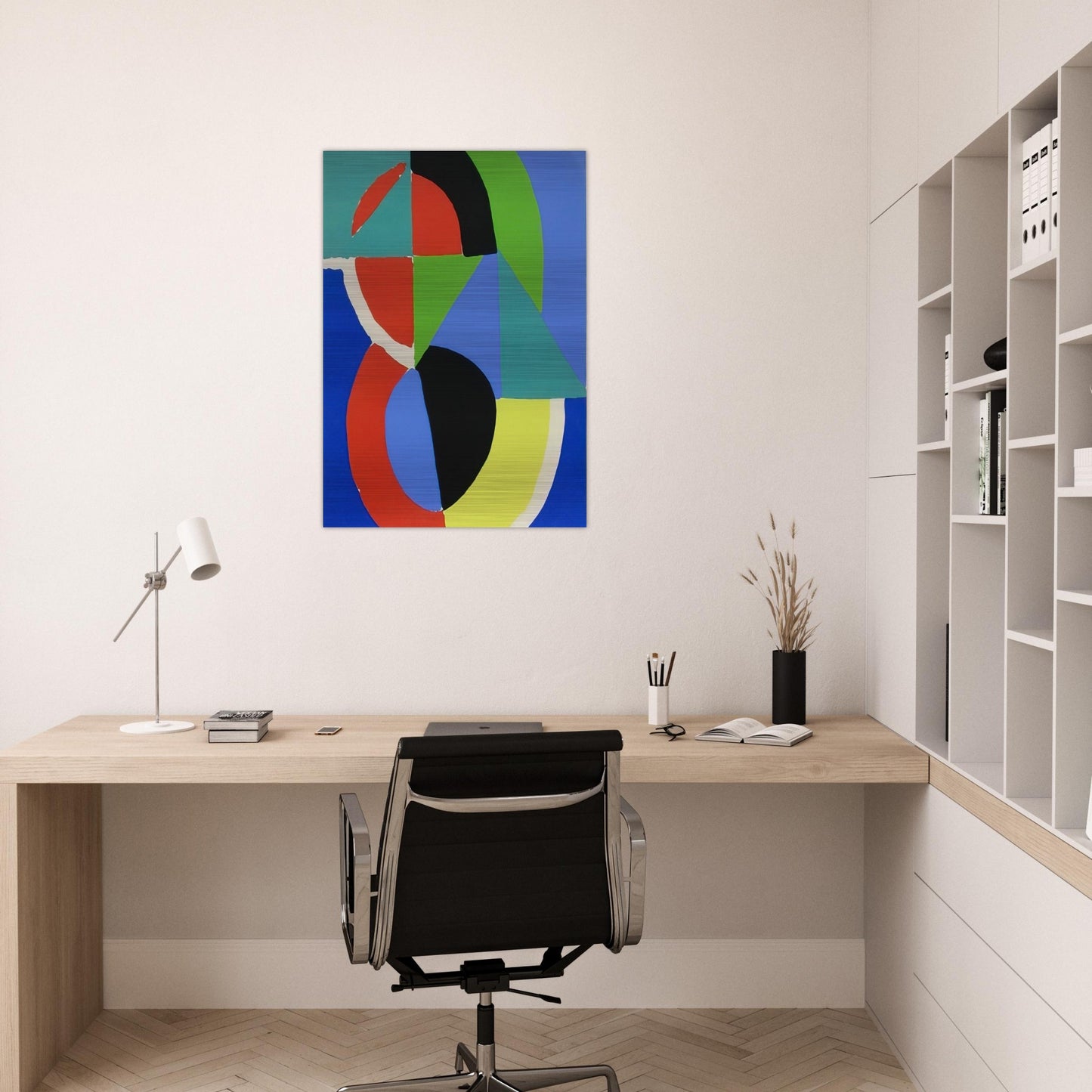 COMPOSITION 2 - Sonia Delaunay Brushed Aluminum Print - 70x100 cm / 28x40 inches | Sonia Delaunay Aluminum Print | Sonia Delaunay Prints