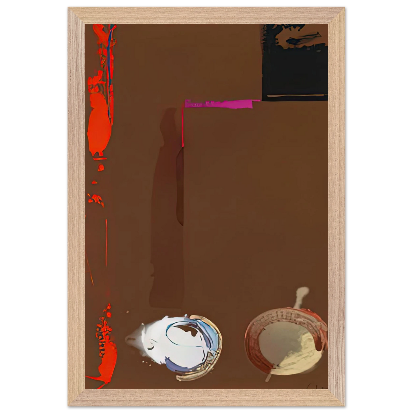 Helen Frankenthaler - Syzygy, 1987- Wall Art - 60x80 cm / 24x32 inches - Premium Wooden Framed Poster With Fine Art Paper - Wood frame