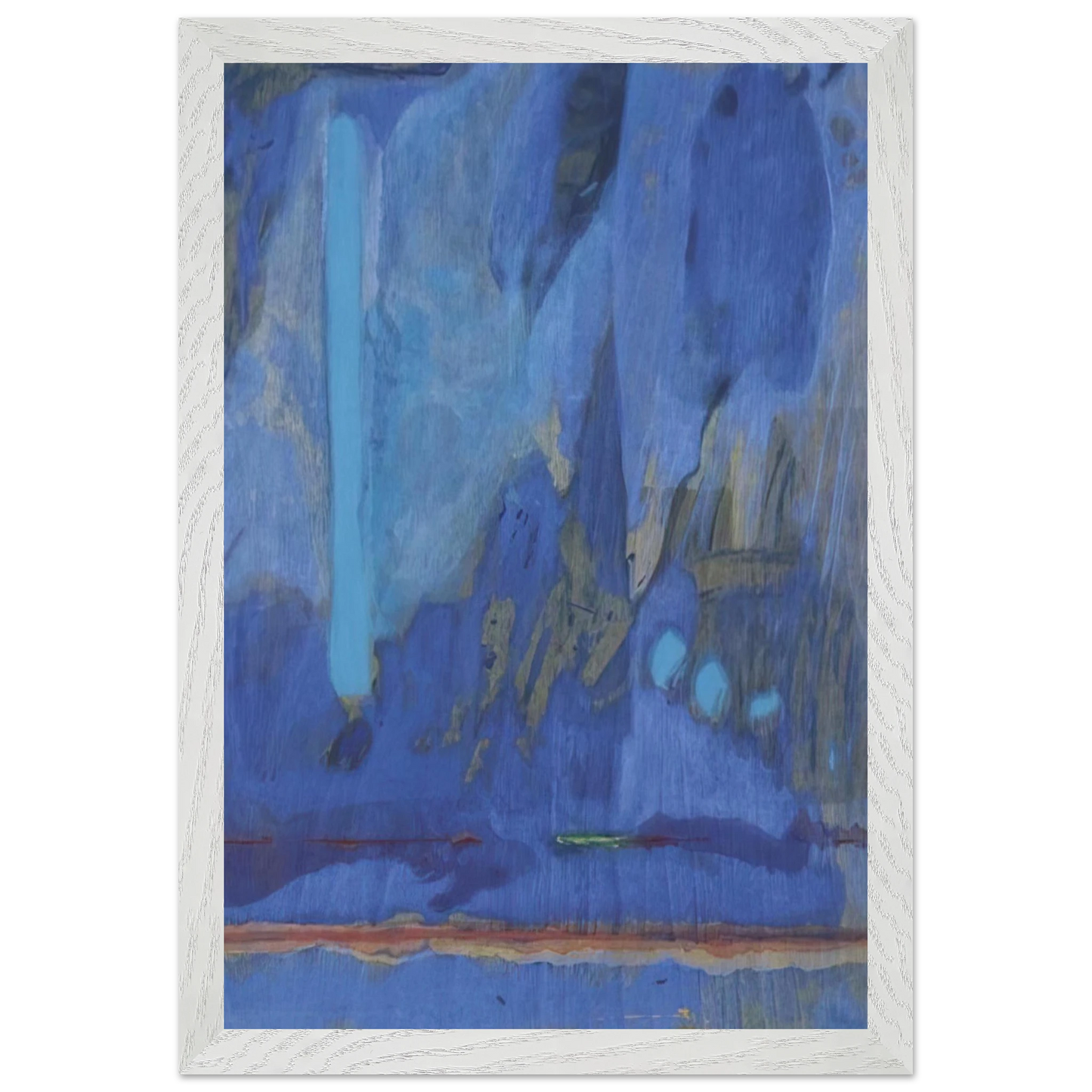 Helen Frankenthaler - Tales of Genji III - 1998 Wall art - 60x90 cm / 24x36 inches - Premium Wooden Framed Poster With Fine Art Paper - White frame