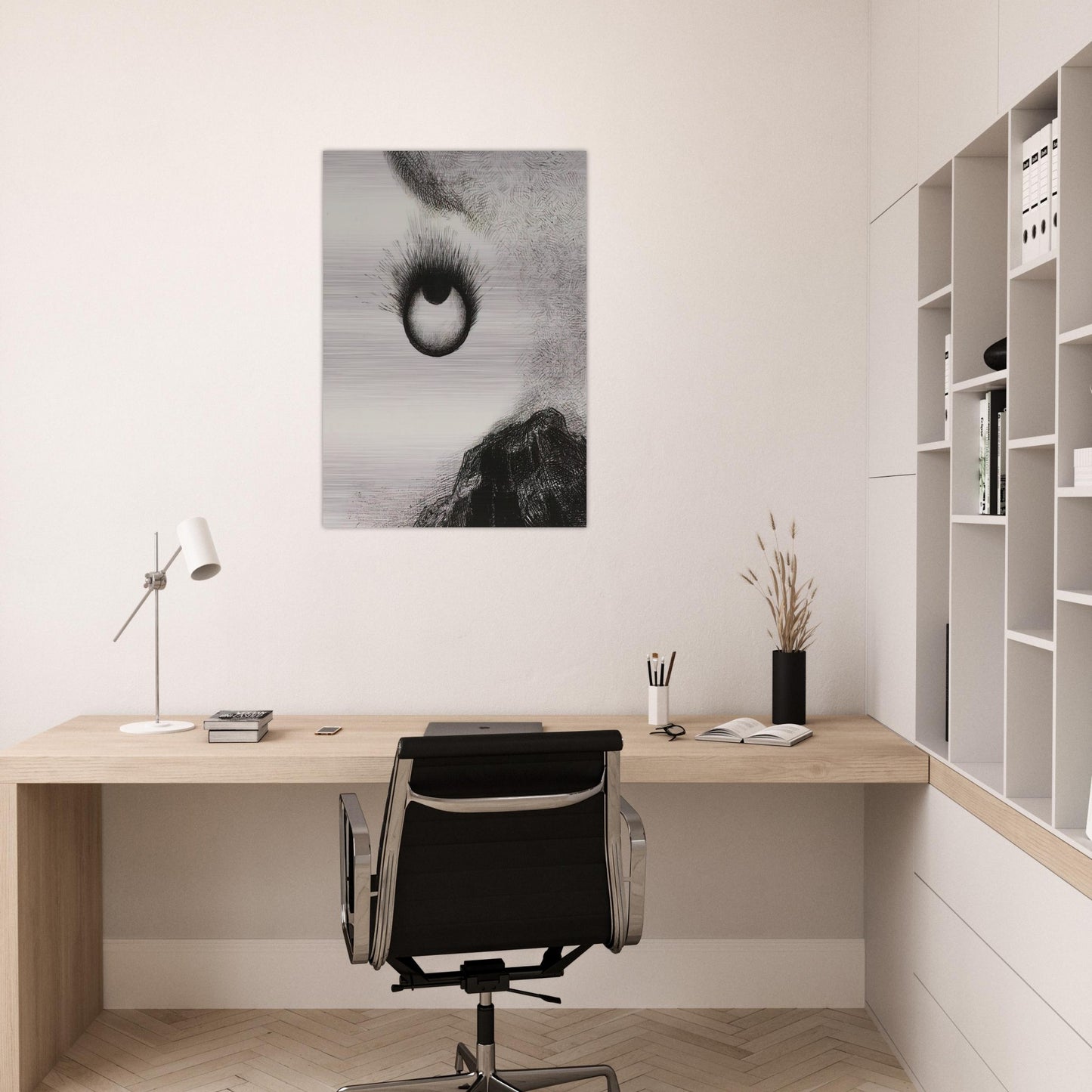 EVERYWHERE EYEBALLS ARE AFLAME 1888 - Odilon Redon Brushed Aluminum Print - 70x100 cm / 28x40 inches | Odilon Redon Aluminum Print | Odilon Redon Prints