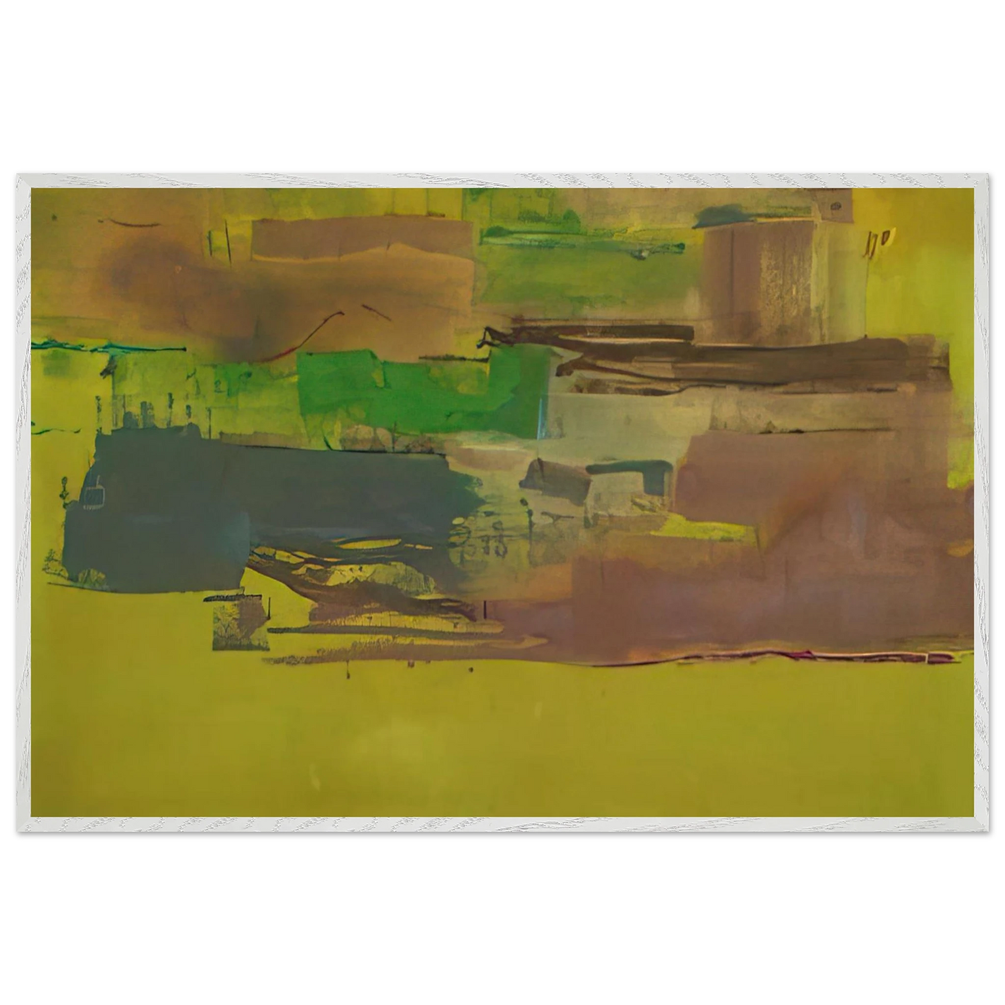 Helen Frankenthaler - August Deep - 1978 Wall art - 40x50 cm / 16x20 inches - Premium Wooden Framed Poster With Fine Art Paper - Wood frame