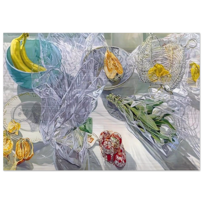 WHITE TULIPS 1999 - Janet Fish Brushed Aluminum Print - 70x100 cm / 28x40 inches | Janet Fish Aluminum Print | Janet Fish Prints