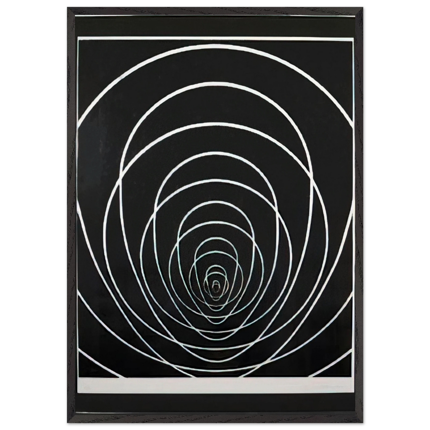 Concentric Space - 1969 - Clarence Holbrook Carter 70x100 cm / 28x40 inches Framed Art Print – Black Wooden Frame