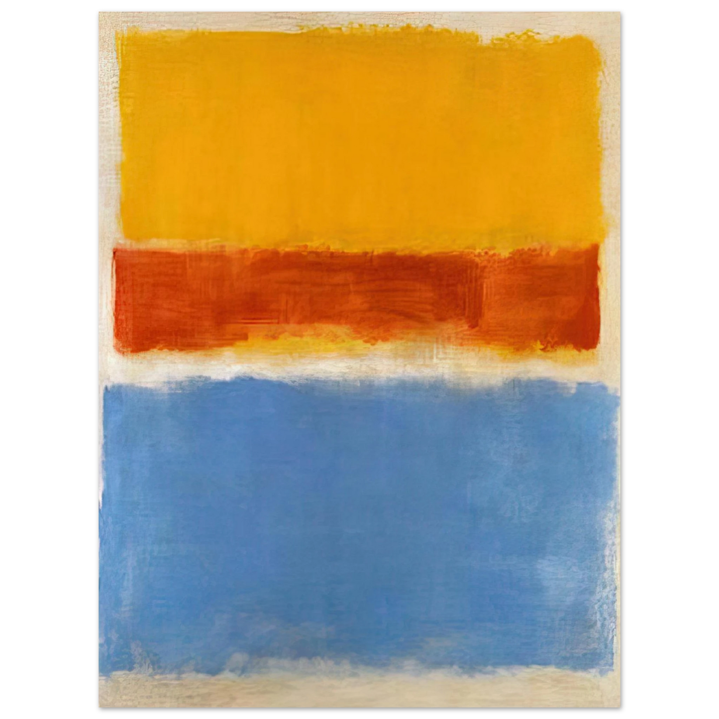 Mark Rothko - Untitled Yellow, Red and Blue - 1953 Wall Art - 21x29.7 cm / 8x12" - Premium Wooden Framed Poster With Fine Art Paper-canvas - Wood frame