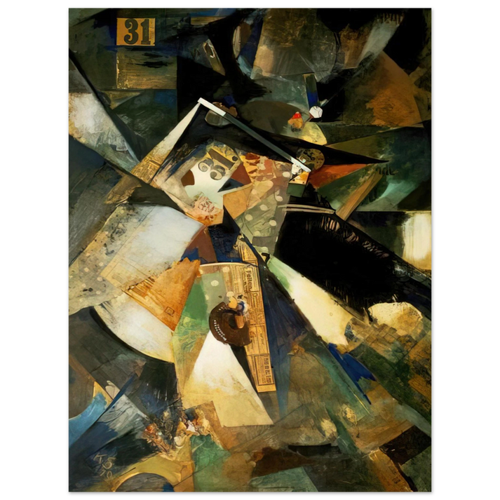 Kurt Schwitters - MERZPICTURE THIRTY ONE 1920 75x100 cm / 30x40inches Fine Art Poster