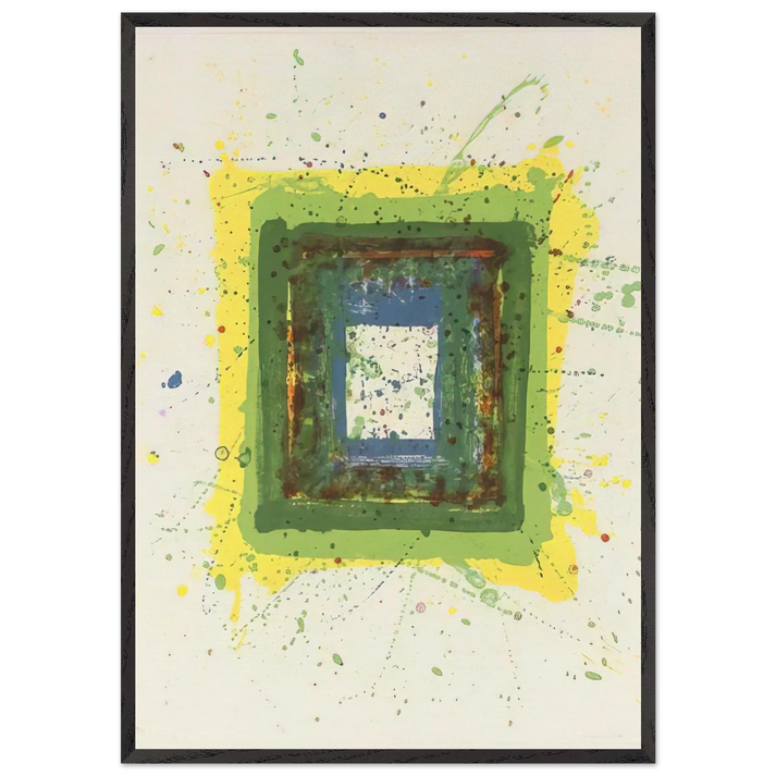 Untitled SF 354 - Sam Francis 70x100 cm / 28x40 inches Framed Art Print – Black Wooden Frame