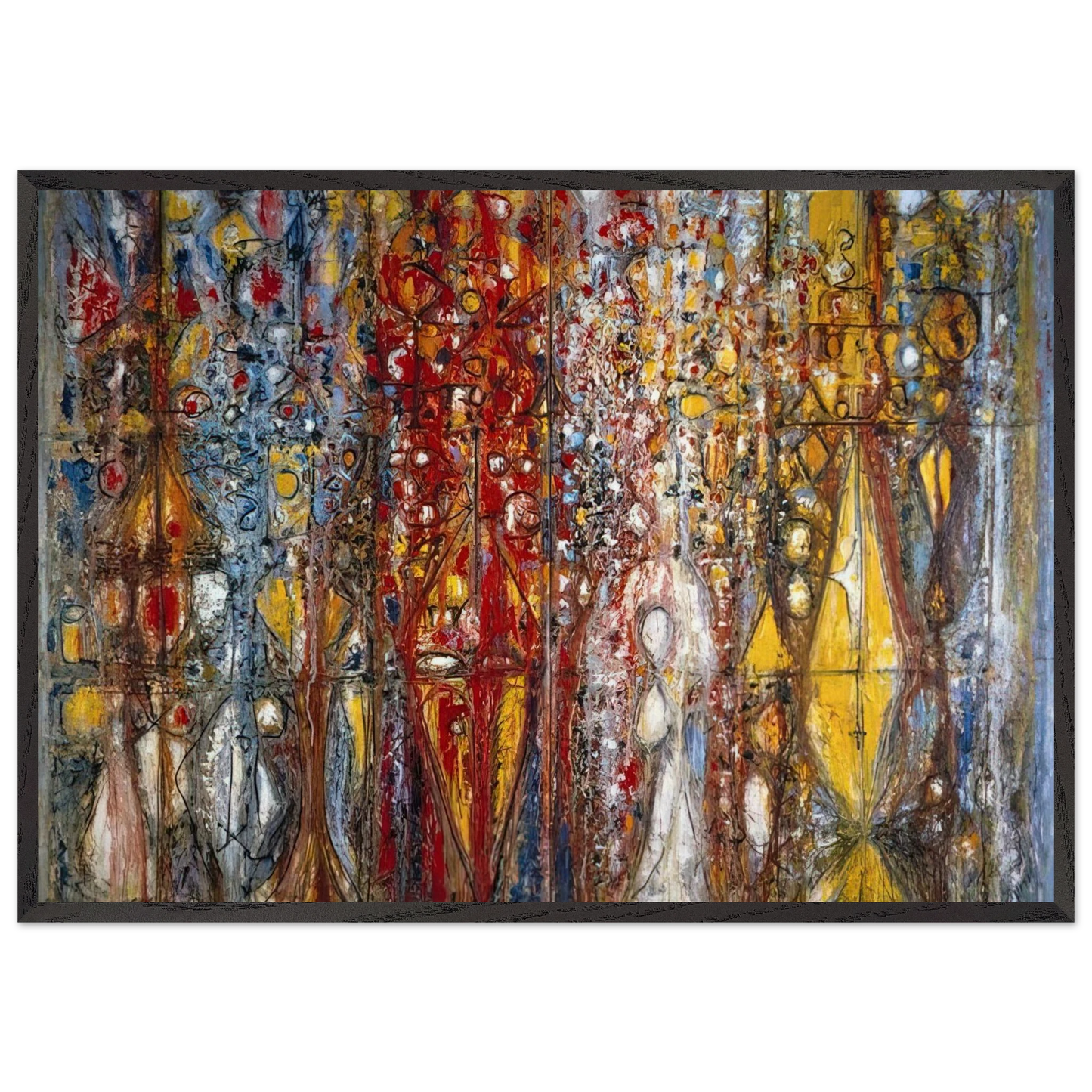 Blood Wedding - Richard Pousette-Dart 70x100 cm / 28x40 inches Framed Art Print – Black Wooden Frame
