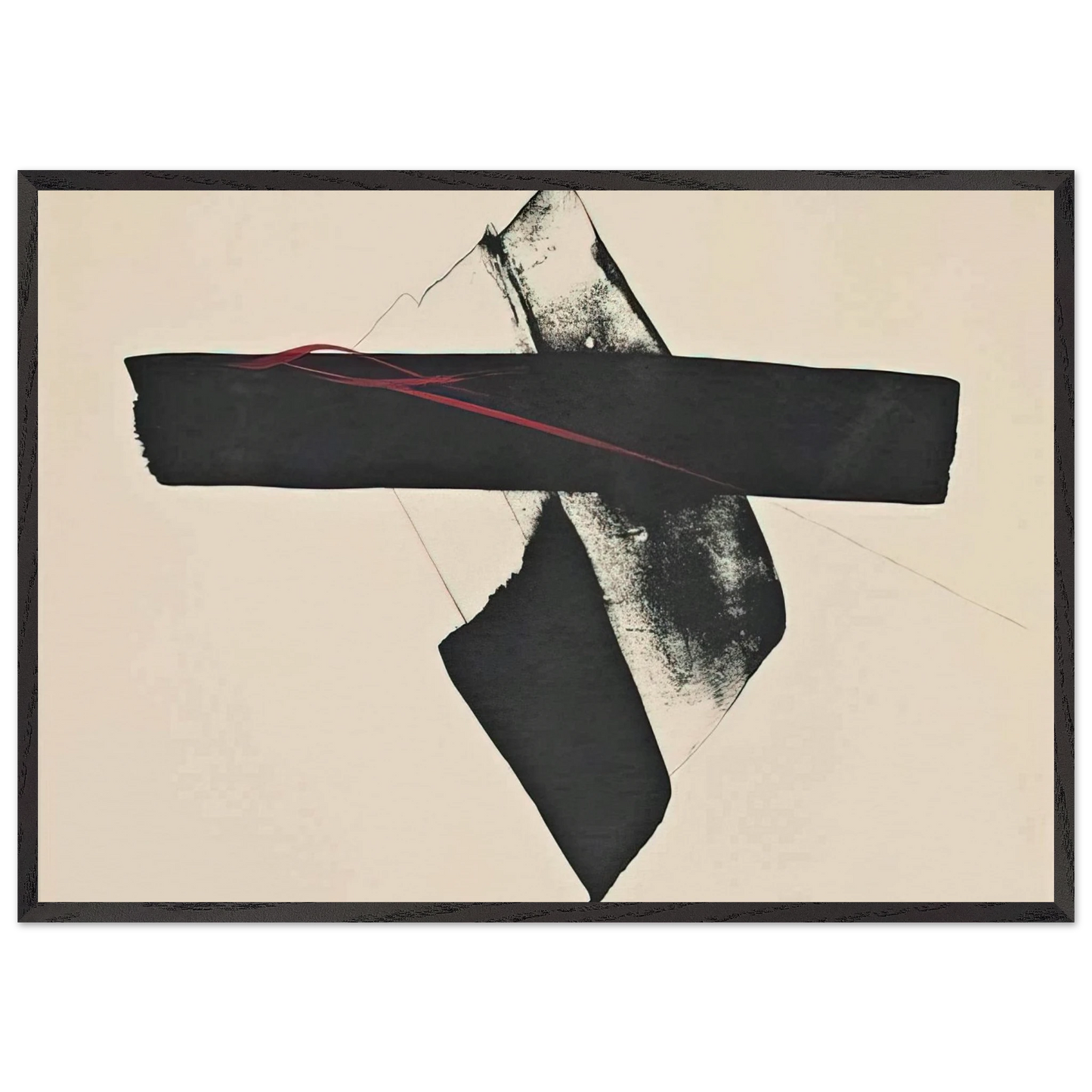 Sound - Abstract Expressionism - Toko Shinoda 70x100 cm / 28x40 inches Framed Art Print – Black Wooden Frame