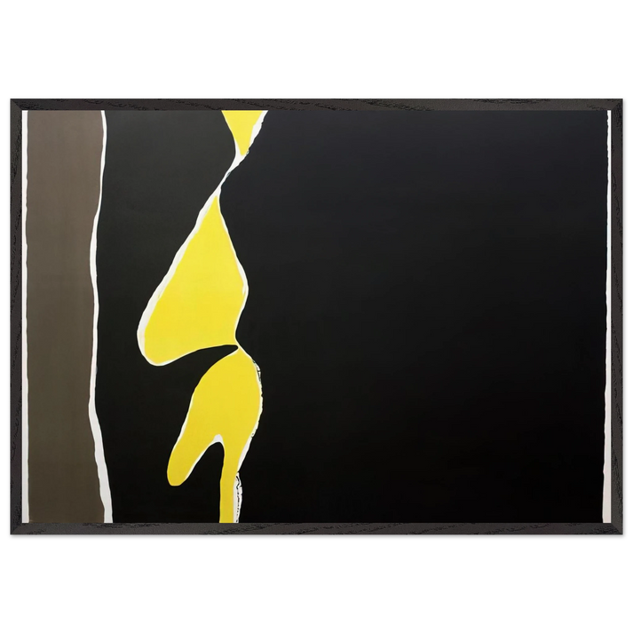 Hommage to the First Monk Immolating Himself in Saigon - 1966 - Adja Yunkers 70x100 cm / 28x40 inches Framed Art Print – Black Wooden Frame