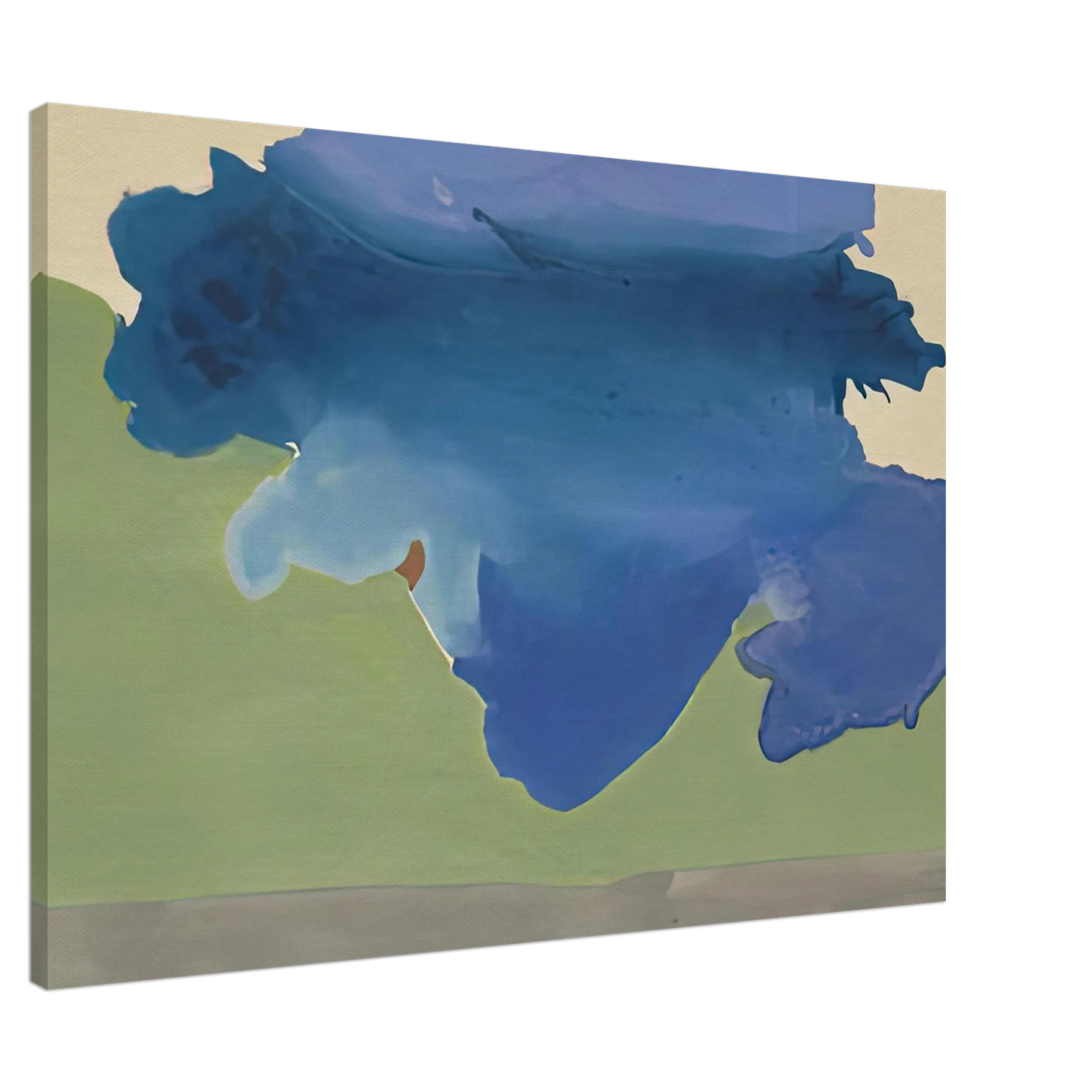Helen Frankenthaler - The Bay, 1963- Wall Art - 21x29.7 cm / 8x12" - Premium Wooden Framed Poster With Fine Art Paper - Black frame