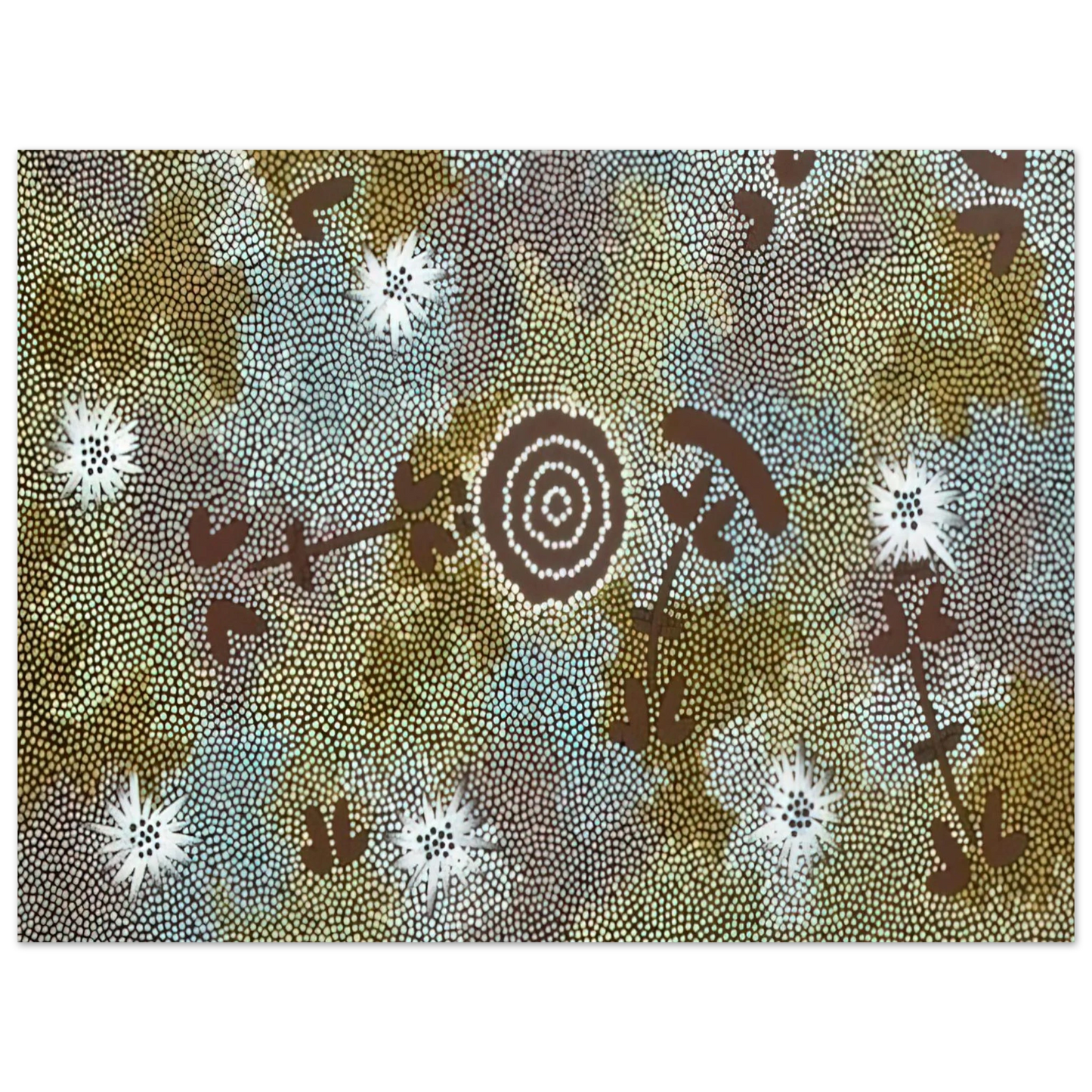 Clifford Possum Tjapaltjarri - Rock Wallaby Dreaming - 1988 Fine Art Poster - Default Title