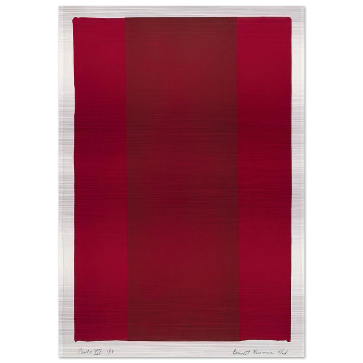 Canto XIV - Barnett Newman Brushed Aluminum Print - 70x100 cm / 28x40 inches | Barnett Newman Aluminum Print | Barnett Newman Prints