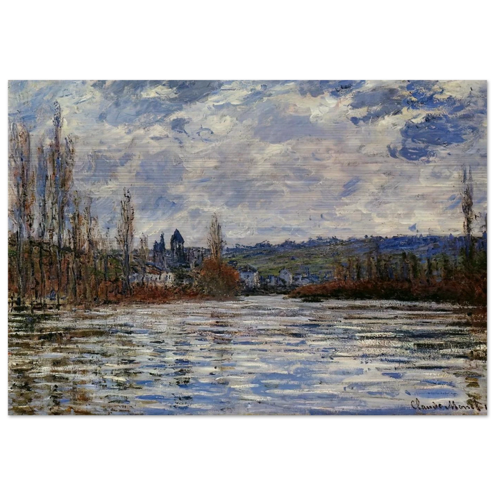 Flood of the Seine at Vetheuil - claude monet Brushed Aluminum Print - 70x100 cm / 28x40 inches | claude monet Aluminum Print | claude monet Prints