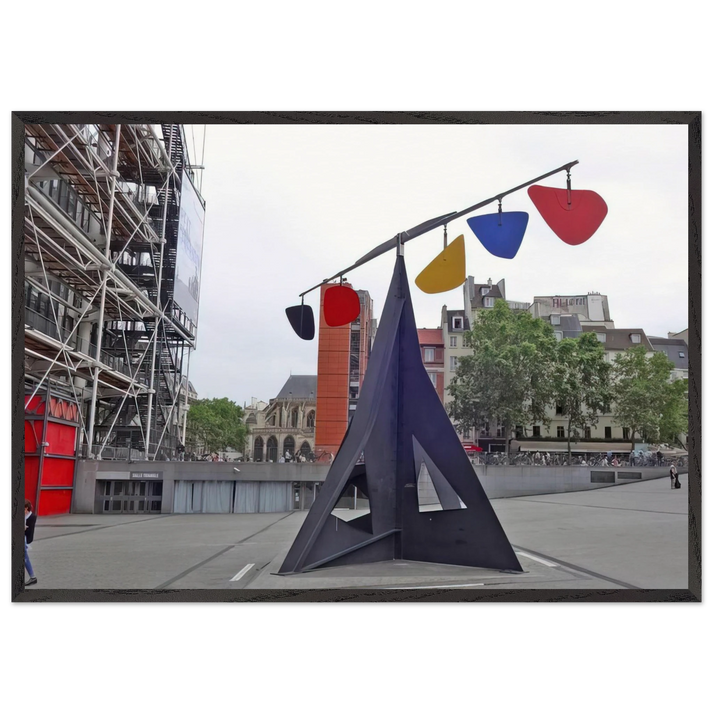 HORIZONTAL 1974 - Alexander Calder 70x100 cm / 28x40 inches Framed Art Print – Black Wooden Frame