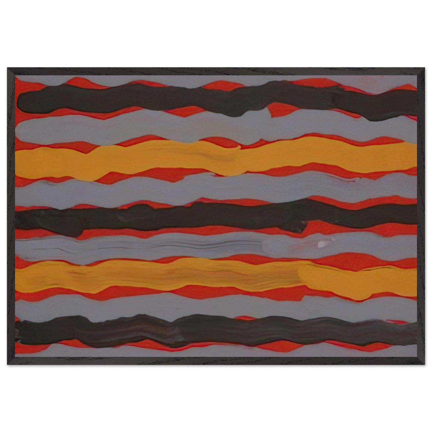 Spear Dreaming - 2001 - Clifford Possum Tjapaltjarri 70x100 cm / 28x40 inches Framed Art Print – Black Wooden Frame