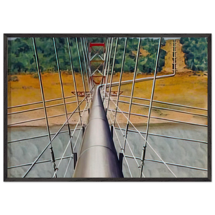 Pipeline - 1955 - Clarence Holbrook Carter 70x100 cm / 28x40 inches Framed Art Print – Black Wooden Frame