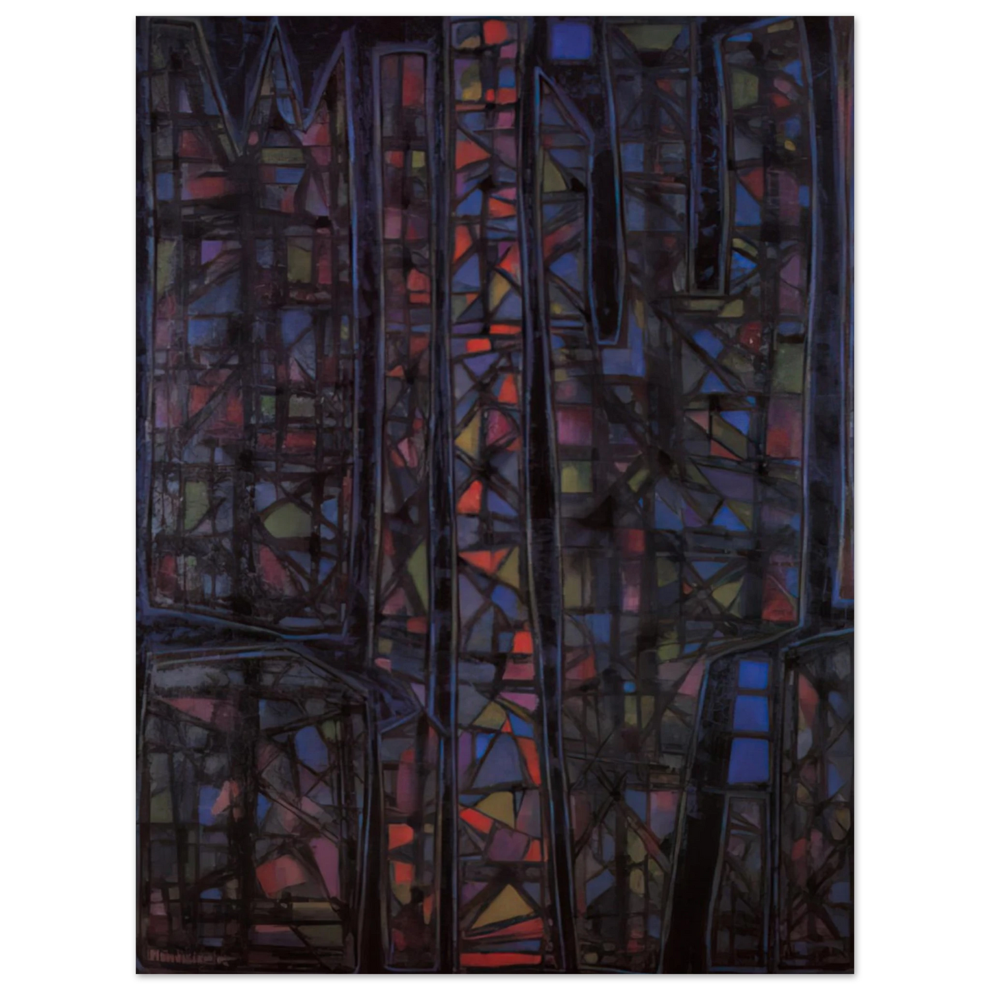 Alfred Manessier - Recueillement nocturne II - 1952 Fine Art Poster - Default Title