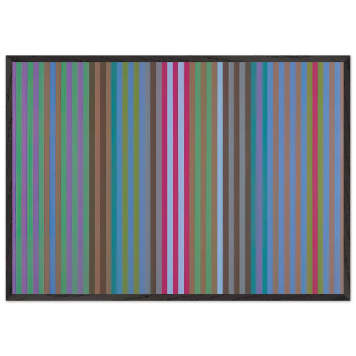 Bulletproof - 1969 - Gene Davis 70x100 cm / 28x40 inches Framed Art Print – Black Wooden Frame