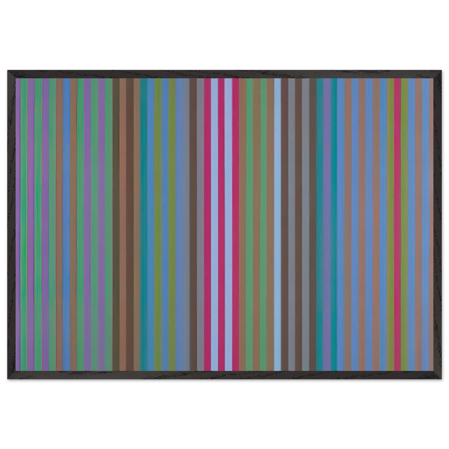 Bulletproof - 1969 - Gene Davis Framed Art Print – Black Wooden Frame - Default Title - -Framed Art Print