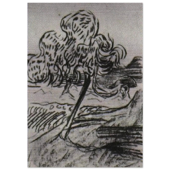 Study of a Fruit Tree - Vincent van Gogh Brushed Aluminum Print - 70x100 cm / 28x40 inches | Vincent van Gogh Aluminum Print | Vincent van Gogh Prints