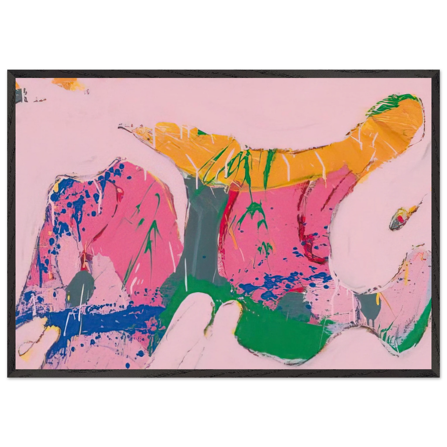 Uranus - 1974 - Norman Bluhm Framed Art Print – Black Wooden Frame - Default Title - -Framed Art Print