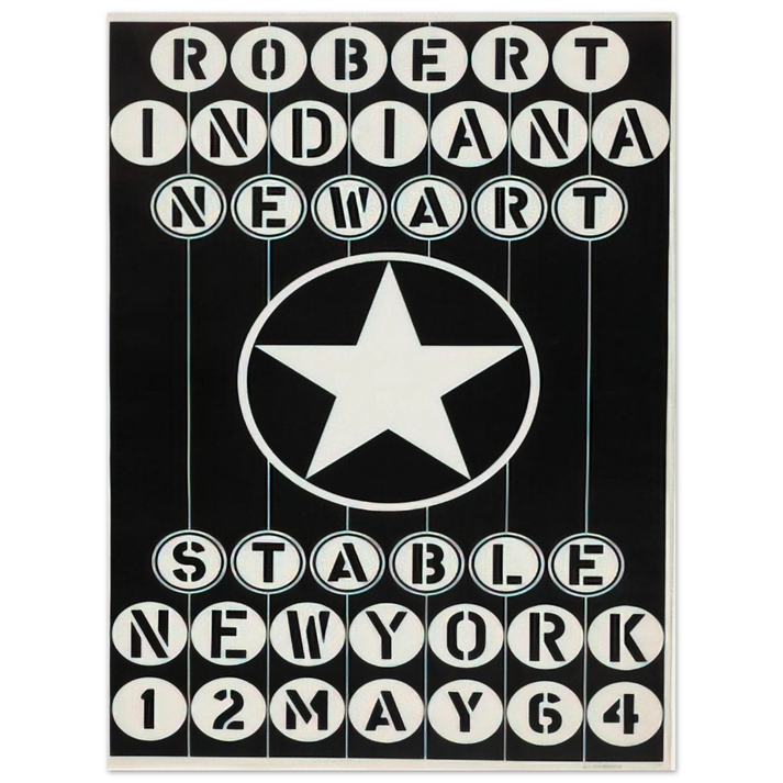 Robert Indiana - Robert Indiana, New Art, Stable New York 75x100 cm / 30x40inches Fine Art Poster