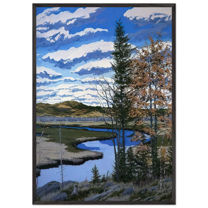 Shadow on Briggs Meadow - 1981 - Neil Welliver 70x100 cm / 28x40 inches Framed Art Print – Black Wooden Frame